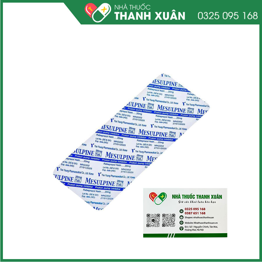Mesulpine Tab. 20mg điều trị các bệnh lý dạ dày